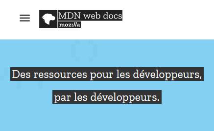 MDN web docs Mozilla : Des ressources pour les développeurs, par les développeurs.